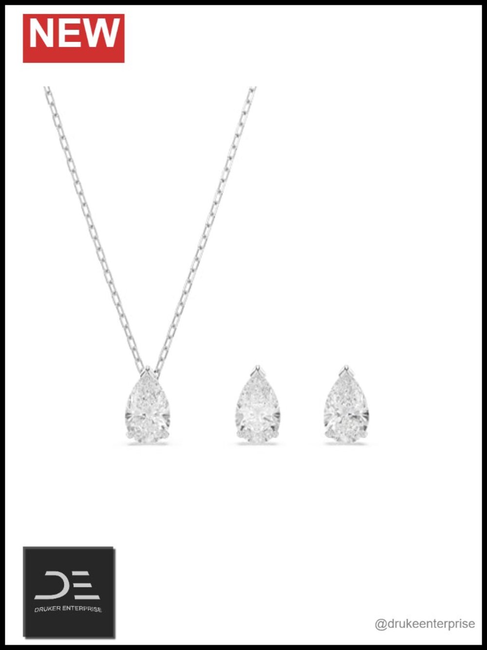 Swarovski Crystal Jewelry Set - Necklace & Earrings